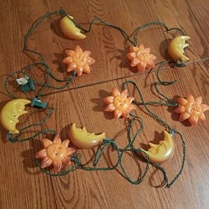 Charming Sun and Moon String Lights